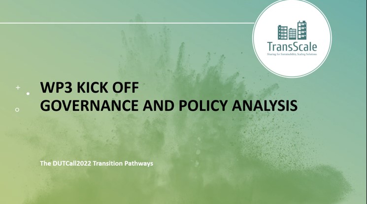 Kick-off Meeting for Work Package 3 (WP3) - Governance and Policy Analysis