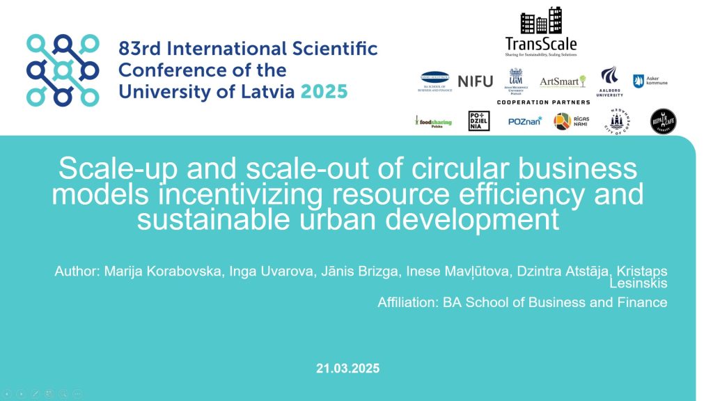 TransScale Intermediate Results Presented at the 83rd LU International Scientific Conference